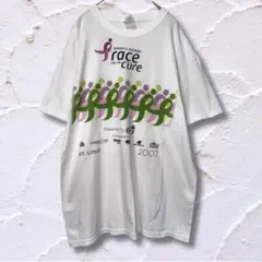 ヴィンテージ Tシャツ クルーネック 半袖 プリント L XL 白 綿 Y2K