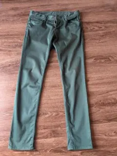 LOWRYS FARM ストレッチ スキニーパンツ 緑 ローリーズファーム