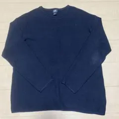 H&M ネイビー クルーネックニット M