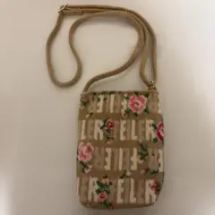 美品 フェイラー ショルダーバッグ ディディエッタローザ ベージュ 花 