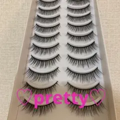 大好評リピート率高い目尻ロングナチュラル3Dアイラッシュ 10ペアinのサムネイル