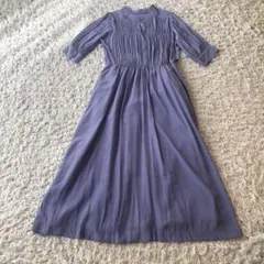 PUBLIC TOKYO　ハイネックギャザーワンピース　2way　パープル