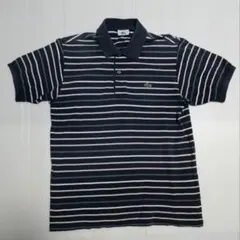 LACOSTE ネイビー/ホワイトストライプ ポロシャツ サイズ4