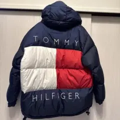 TOMMY HILFIGER ダウンジャケット M ネイビー/レッド/ホワイト