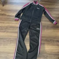 adidas ジャージ上下セット ブラック/ピンク