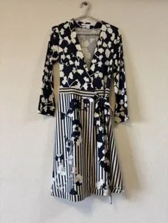 美品DIANE von FURSTENBERG 花柄ラップワンピース 4のサムネイル