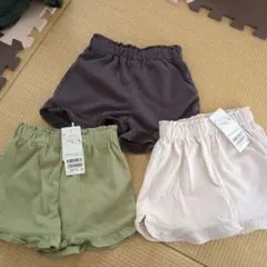 新品　リセマイン裾フリルショートパンツ 3色セット　プティマイン
