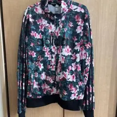 adidas 花柄 トラックジャケット センターロゴ