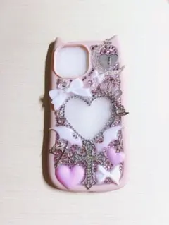 iPhone15 デコ電 スマホケース 平成女児 地雷系