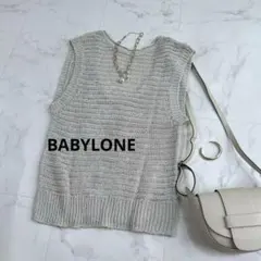 美品୨୧BABYLONE リネンコットンメッシュノースリーブ サマーニットのサムネイル