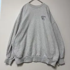 オリーブデオリーブ　クマ　ロゴプリント　スウェット グレー　オーバーサイズ　F