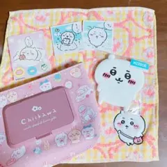 ちいかわ　ウェットティッシュポーチ　ミラー　ハンカチ　シール　セット　 グッズ