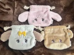 mikko ガチャガチャ フェイス巾着 3個セット