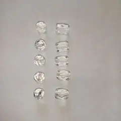 甲府・山梨産　ヴィンテージ水晶2種類×5粒　パワーストーン　ハンドメイド材料に♪