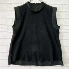 PINORE ピノーレ カットアンドシーブベスト（M）黒 レース 切替レイヤードのサムネイル