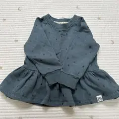 【next 】ドット柄 フレアスリーブ トレーナー 裏起毛