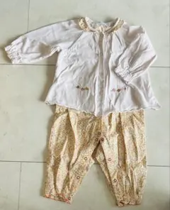 familiar 花柄ロンパース 70