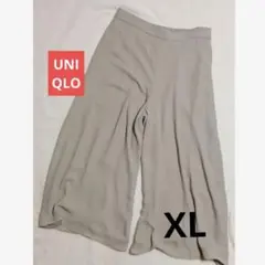 【未使用】ユニクロ　シフォンスリットスカートパンツ　XL　レディース　ベージュ