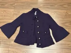 ♦︎良品♦︎バーバリーブルーレーベル♦︎バイオレットカーディガン 38 フレア袖