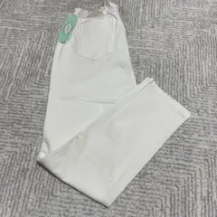 ホワイト カジュアルパンツ　起毛