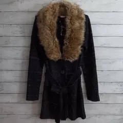 persodea ファー付きロングコート L