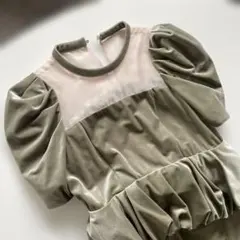 lily brown⚪︎ミントグリーン パフスリーブ ワンピース size0