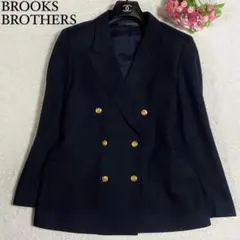 【美品】ブルックスブラザーズ ダブル 紺ブレ 金ボタン ネイビー Lサイズ