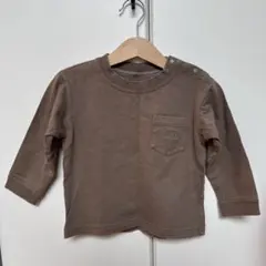 ノースフェイス ベビー キッズ 長袖Tシャツ ロゴ ポケット付き カットソー