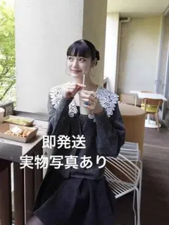 acka lace collar knit cardigan タグなしセール - メルカリ