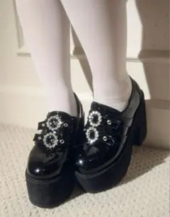 bubbles ダブルバックル厚底シューズ 40 13cm