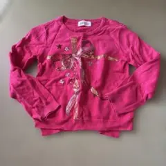 H&M キッズ スパンコールリボンニット 98/104