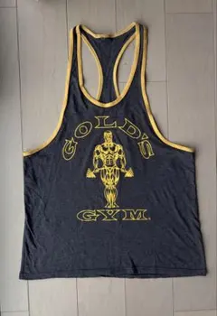 GOLD'S GYM タンクトップ グレー/イエロー