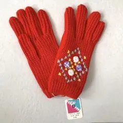 ★お値下げ中★未使用★子供 ニット手袋 ＊ 昭和レトロ　デッドストック