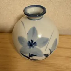 青い竹模様の陶器花瓶 - メルカリ