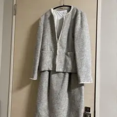 卒入学式　ツイード　ワンピースセットアップ