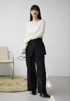 新品タグ付き！レイヤードデザインスラックス / AZUL BY MOUSSY/のサムネイル