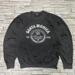 90s ヴィンテージ スウェット サンタモニカ フェードグレー アメリカ