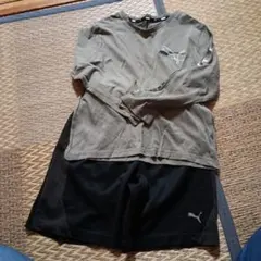 PUMA 長袖Tシャツとショートパンツセット
