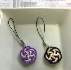 水引　梅結び　ストラップ　2個セット　No.11