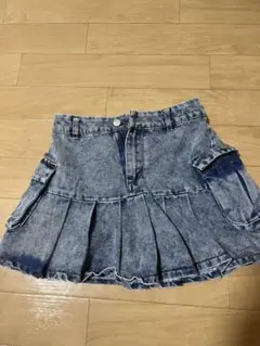 Figments プリーツデニムミニスカート