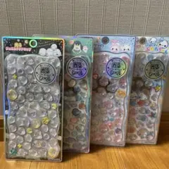 光るジュエルプチドロップシール4点セット♡