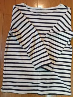 ストライプ 7分袖 Tシャツ Lサイズ