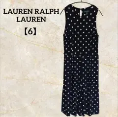 LAUREN RALPH LAUREN【6】ドット ワンピ オフィス お出掛け