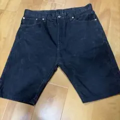 Levi's 501 ブラック デニム ショートパンツ W38のサムネイル
