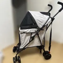 ペットカート グレー メッシュ窓付き タンスのゲン 60kg 大型犬用