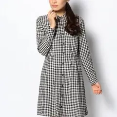 【美品】laboratory work 起毛 チェックシャツワンピース
