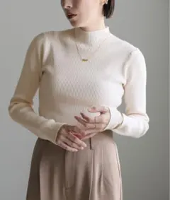 セレクトモカ　select MOCA プチハイネックリブニット アイボリー
