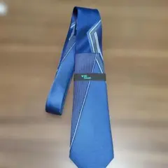 BIG FELLOW ネクタイ ブルー系 ストライプ
