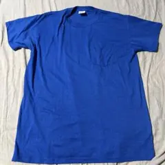 Roebucks 90s プレーン ポケットTシャツ large ブルー