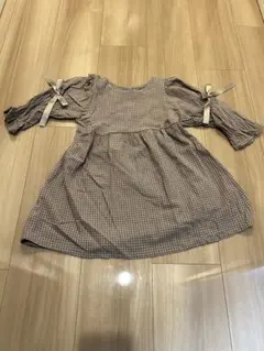 Aosta ブラウンチェック ワンピース L